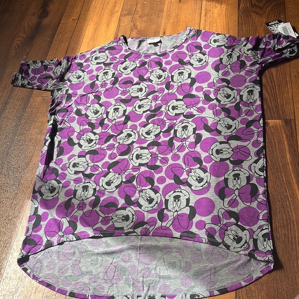 MINNIE Mouse  LuLaroe Irma - purple, disney, mickey, tee, lula, summer